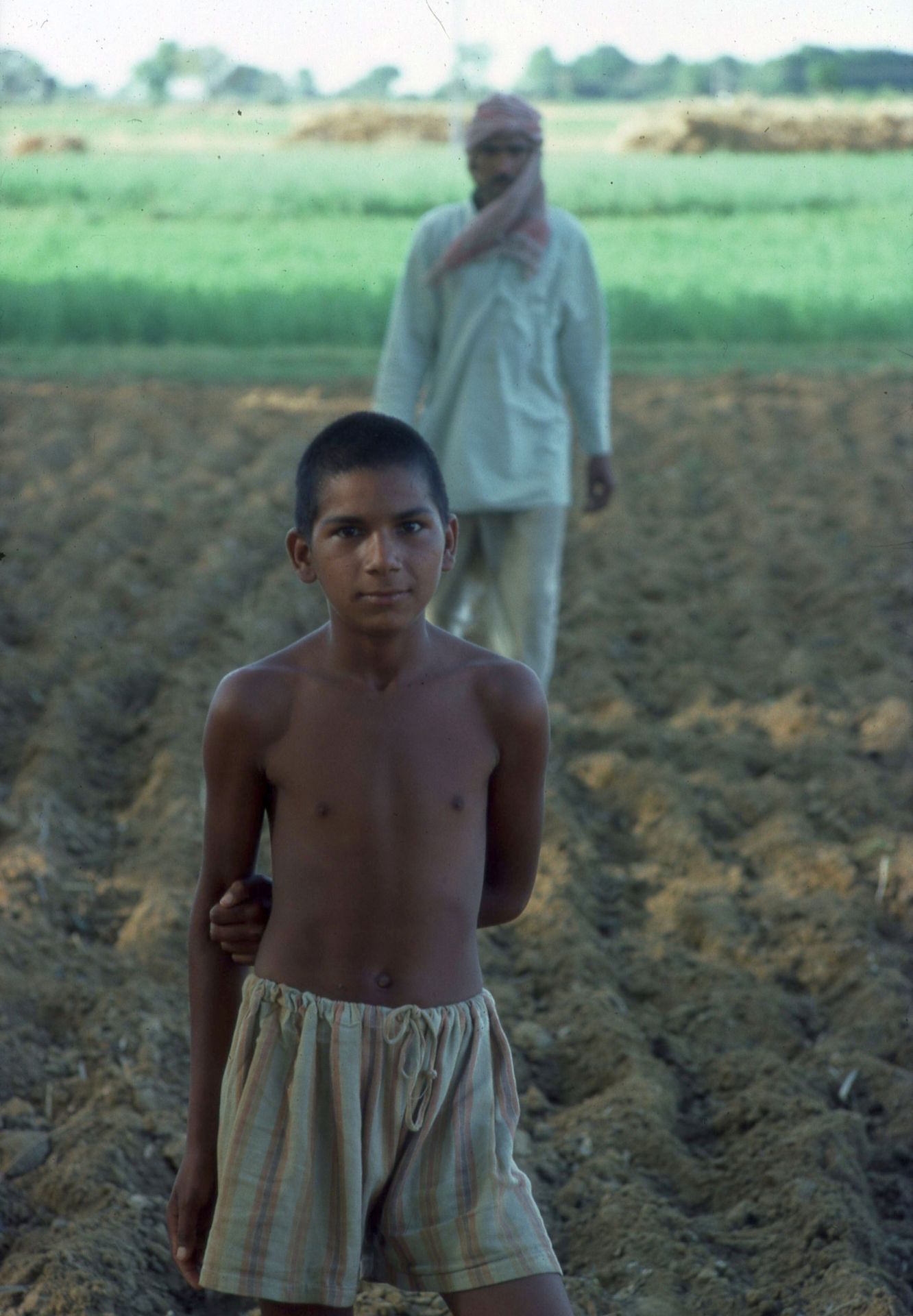 Padre e figlio in India
